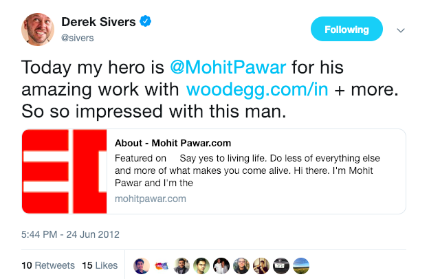Derek Sivers Mohit Pawar